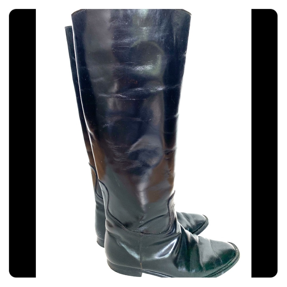 Vintage Kenneth Cole Black Leather Riding Boots